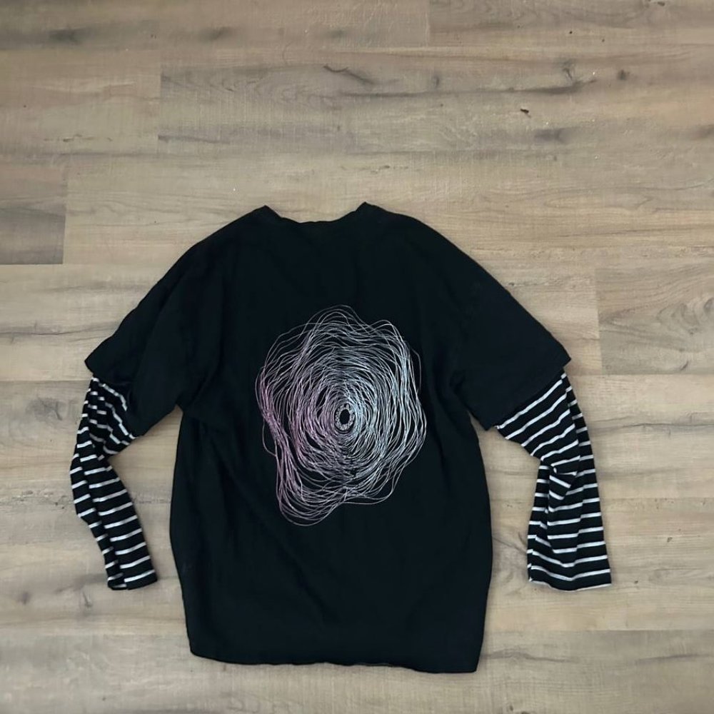Long-sleeve shirt y2k style oversized